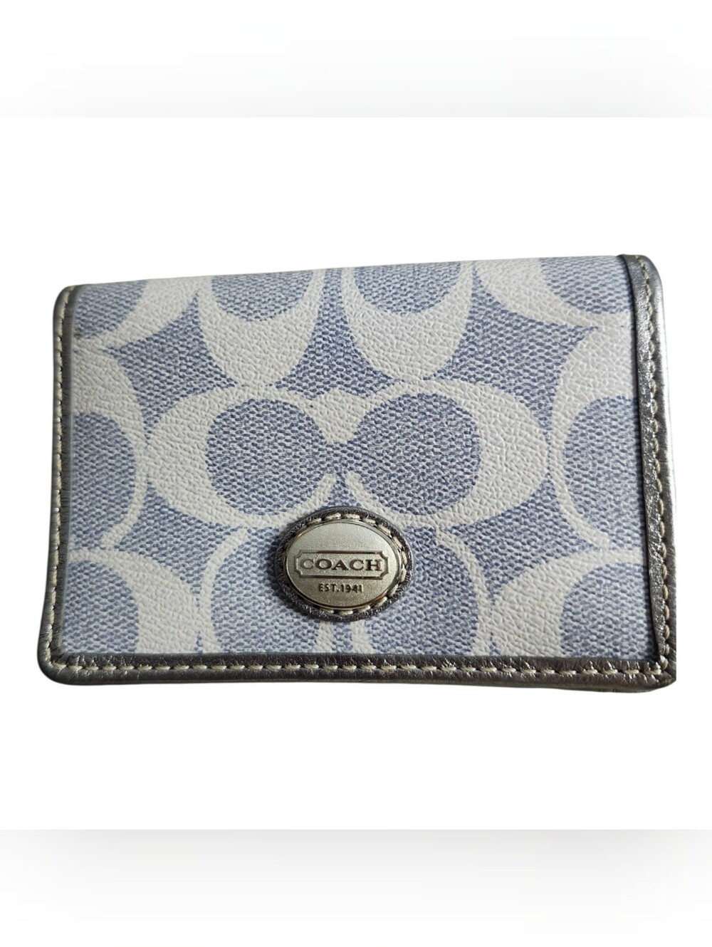 Coach Signature C Bifold Card Holder Mini Wallet Classic Monogram Callouts